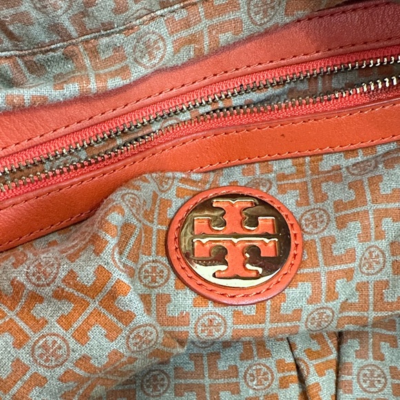 Tory Burch Vibrant Orange Leather Hobo Bag - Picture 2 of 16
